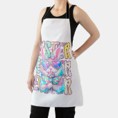 Happy Easter Bunny Coquette Bow Preppy Easter Day  エプロン (インサイチュ)