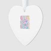 Happy Easter Bunny Coquette Bow Preppy Easter Day オーナメント (正面)