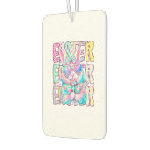 Happy Easter Bunny Coquette Bow Preppy Easter Day  カーエアーフレッシュナー (左)