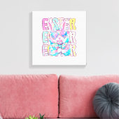 Happy Easter Bunny Coquette Bow Preppy Easter Day  キャンバスプリント (インサイチュ (リビング))