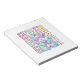 Happy Easter Bunny Coquette Bow Preppy Easter Day  ノートパッド (アングル)