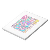 Happy Easter Bunny Coquette Bow Preppy Easter Day  ノートパッド (回転)