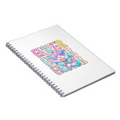 Happy Easter Bunny Coquette Bow Preppy Easter Day  ノートブック (右側)