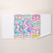 Happy Easter Bunny Coquette Bow Preppy Easter Day  バスタオル (バスタオル)