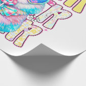 Happy Easter Bunny Coquette Bow Preppy Easter Day  ラッピングペーパー (角)