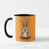Happy Easter Bunny – Cute Rabbit with caneca マグカップ (左)