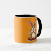 Happy Easter Bunny – Cute Rabbit with caneca マグカップ (正面右)