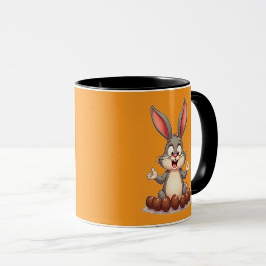 Happy Easter Bunny – Cute Rabbit with caneca マグカップ (正面右)