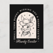 Happy Easter bunny dark western funny greetings ポストカード (正面)