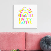 Happy Easter Bunny Easter Egg Hunt Easter Women Gi キャンバスプリント (インサイチュ (リビング))