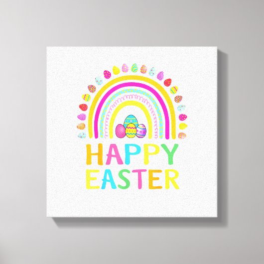 Happy Easter Bunny Easter Egg Hunt Easter Women Gi キャンバスプリント (正面)