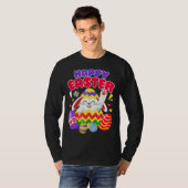 Happy Easter Bunny Eggs Basket Cute Rabbit Men Wom Tシャツ (正面フル)