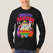 Happy Easter Bunny Eggs Basket Cute Rabbit Men Wom Tシャツ (正面)