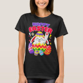 Happy Easter Bunny Eggs Basket Cute Rabbit Men Wom Tシャツ (正面)