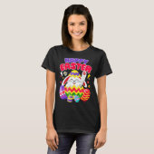 Happy Easter Bunny Eggs Basket Cute Rabbit Men Wom Tシャツ (正面フル)