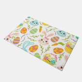 Happy Easter Bunny Eggs, Spring Pattern Gift ドアマット (アングル)