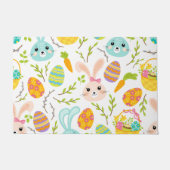 Happy Easter Bunny Eggs, Spring Pattern Gift ドアマット (正面)