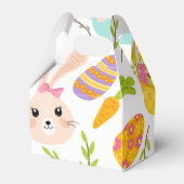 Happy Easter Bunny Eggs, Spring Pattern Gift フェイバーボックス (正面サイド)