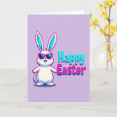 Happy Easter Bunny Friend Card カード (黄色い花)
