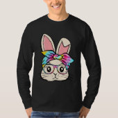 Happy Easter  Bunny Glasses Rabbit Eggs Hunting Ti Tシャツ (正面)
