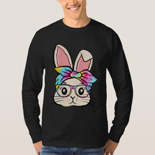 Happy Easter  Bunny Glasses Rabbit Eggs Hunting Ti Tシャツ (正面)
