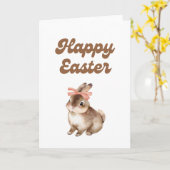 Happy Easter Bunny Greeting Card カード (黄色い花)