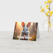 Happy Easter Bunny in the Magic of Spring カード (黄色い花)