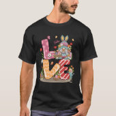 Happy Easter Bunny LOVE Gnome  Easter Egg Hunting  Tシャツ (正面)