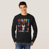 Happy Easter Bunny penguin Easter Day Groovy Tシャツ (正面フル)