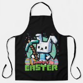 Happy Easter Bunny Pixel Game  エプロン (正面)