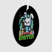 Happy Easter Bunny Pixel Game  オーナメント (正面)