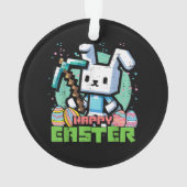 Happy Easter Bunny Pixel Game  オーナメント (裏面)