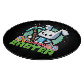 Happy Easter Bunny Pixel Game  カッティングボード (角)