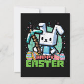 Happy Easter Bunny Pixel Game  カード (裏面)