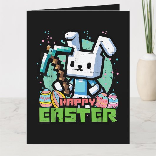 Happy Easter Bunny Pixel Game  カード (正面)