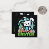 Happy Easter Bunny Pixel Game  ノートカード (正面/裏面インサイチュ)