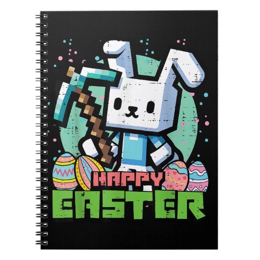 Happy Easter Bunny Pixel Game  ノートブック (正面)