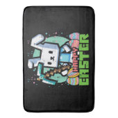 Happy Easter Bunny Pixel Game  バスマット (正面縦)