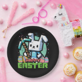 Happy Easter Bunny Pixel Game  ペーパープレート (パーティー)
