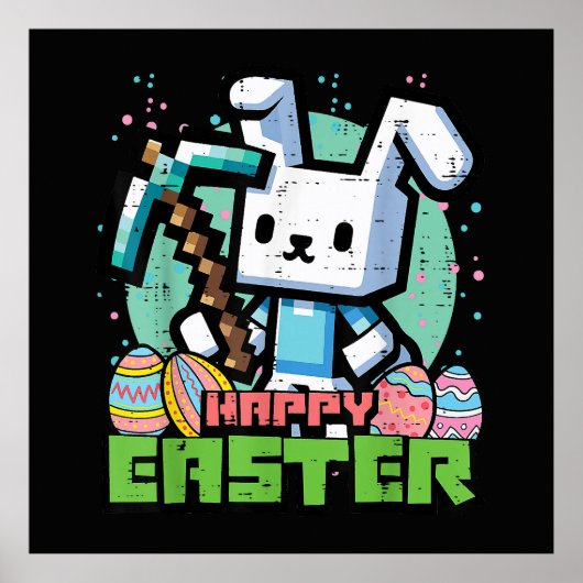 Happy Easter Bunny Pixel Game  ポスター (正面)