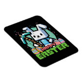 Happy Easter Bunny Pixel Game  マグネット (右側)