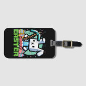 Happy Easter Bunny Pixel Game  ラゲッジタグ (正面横)