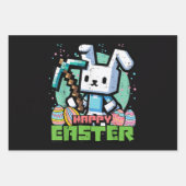 Happy Easter Bunny Pixel Game  ラッピングペーパーシート (正面)