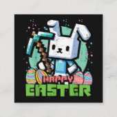 Happy Easter Bunny Pixel Game  ロイヤリティカード (裏面)