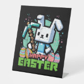 Happy Easter Bunny Pixel Game  台座サイン (正面)