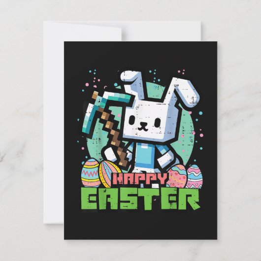 Happy Easter Bunny Pixel Game  案内状 (裏面)
