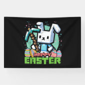 Happy Easter Bunny Pixel Game  横断幕 (横)