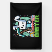 Happy Easter Bunny Pixel Game  横断幕 (縦)