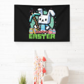 Happy Easter Bunny Pixel Game  横断幕 (インサイチュ)