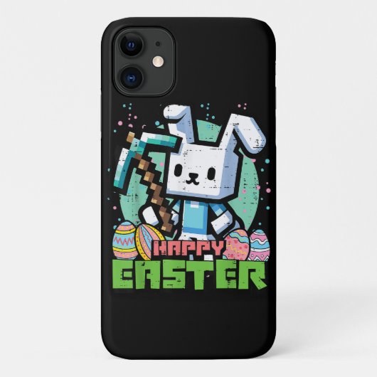 Happy Easter Bunny Pixel Game  Case-Mate iPhoneケース (裏面)